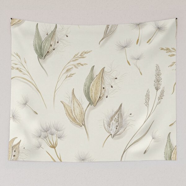 Item preview, Floating Seed Pods Seamless Pattern designed and sold by MoonwoodStudio.