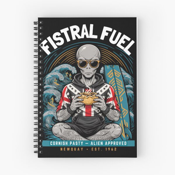 Item preview, Fistral Fuel — Tattooed Alien Surfer Cornish Pasty Newquay Cornwall T-Shirt V3 designed and sold by DarylWelsh2024.