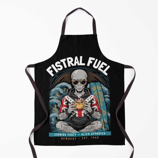 Artikelvorschau, Fistral Fuel – Tätowierter Alien-Surfer Cornish Pasty Newquay Cornwall T-Shirt V3 entworfen und verkauft von DarylWelsh2024.