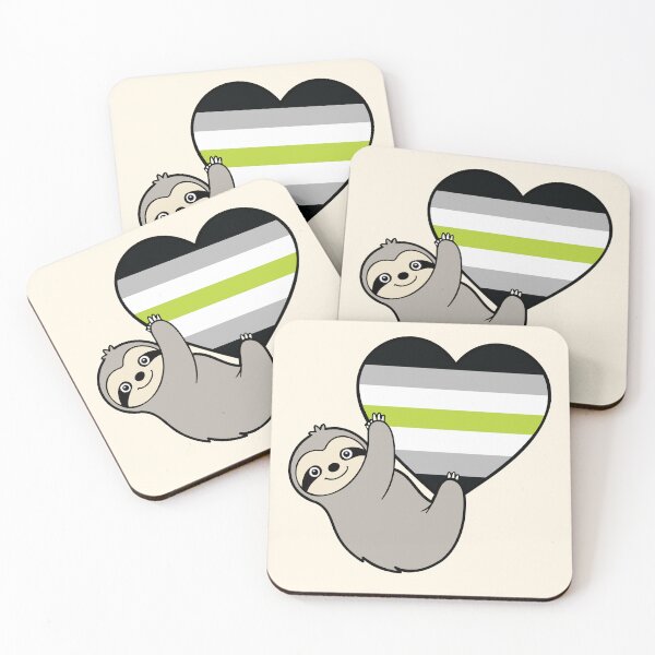 Item preview, Agender Pride Sloth Hugging Heart - LGBTQ+ Pride Design designed and sold by Cannaxes Studio.