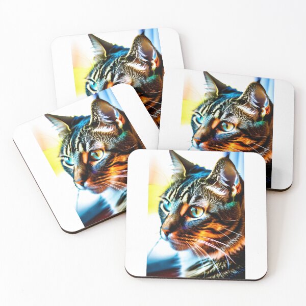 Item preview, Animals - Tabby Cat, Pop Art Portrait with Vibrant Colors designed and sold by DoodyPets.