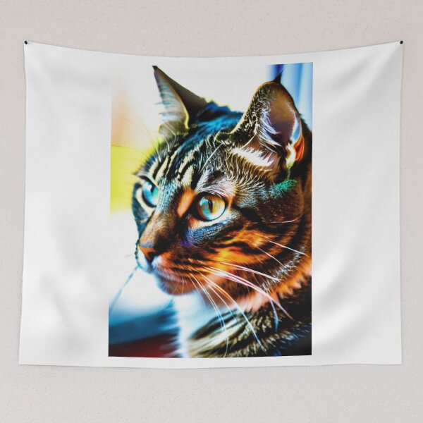 Item preview, Animals - Tabby Cat, Pop Art Portrait with Vibrant Colors designed and sold by DoodyPets.