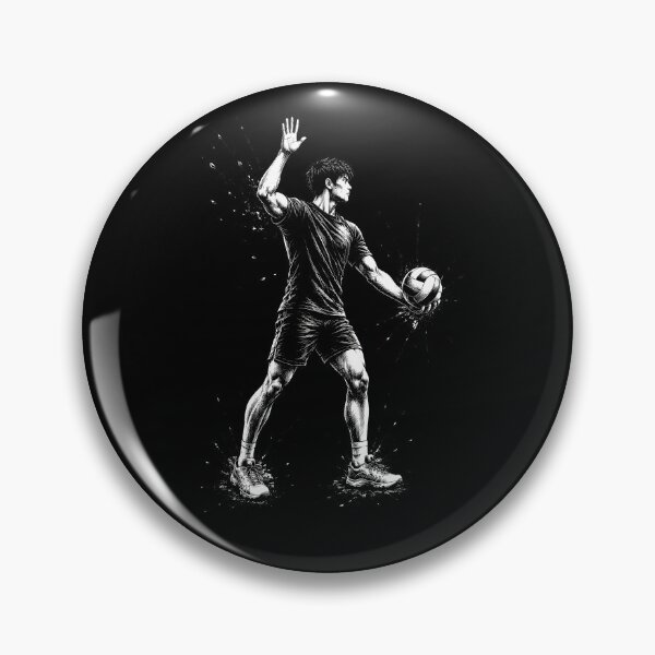 Item preview, Float Serve Volleyball Player Black and White Ink Splash Art Print Volleyball Gift designed and sold by NorthRally.