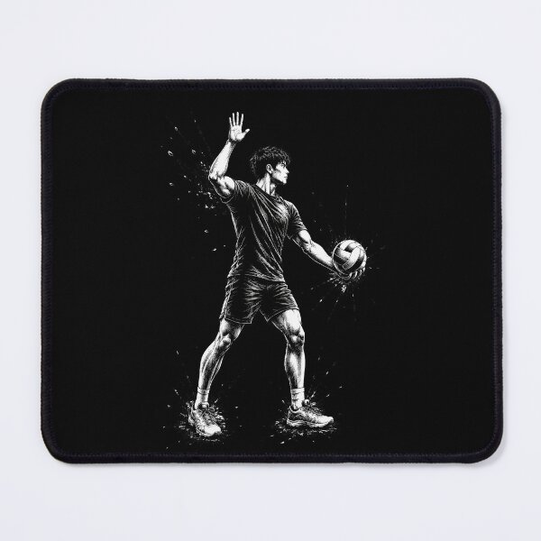 Item preview, Float Serve Volleyball Player Black and White Ink Splash Art Print Volleyball Gift designed and sold by NorthRally.