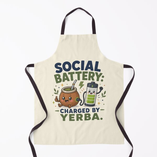 Item preview, Social Battery Charged By Yerba Funny Introvert Quote designed and sold by BlackSector77.
