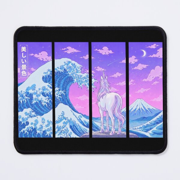 Item preview, Funny Unicorn Japanese Kanagawa Wave Vapor Japan Boys Girls Kids designed and sold by FurryHavenPH.