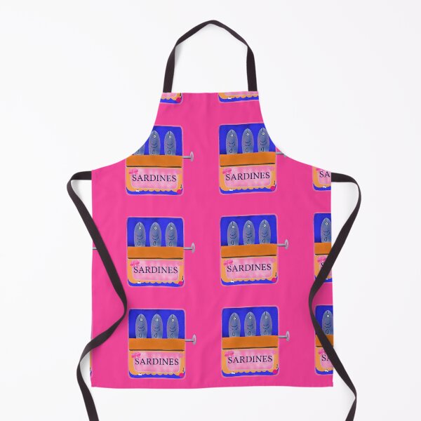 Item preview, Tinned Sardines Vintage style on bright pink background designed and sold by giulyz.