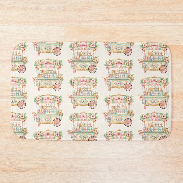 Item preview, Pastel Tropical Ice Cream Cart | Luxury Kawaii Dessert Stand Illustration designed and sold by looplandger.