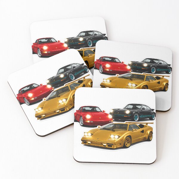 Item preview, Porsche 911, Lamborghini Countach sports cars designed and sold by crayonpixels.