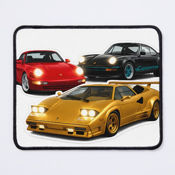 Item preview, Porsche 911, Lamborghini Countach sports cars designed and sold by crayonpixels.