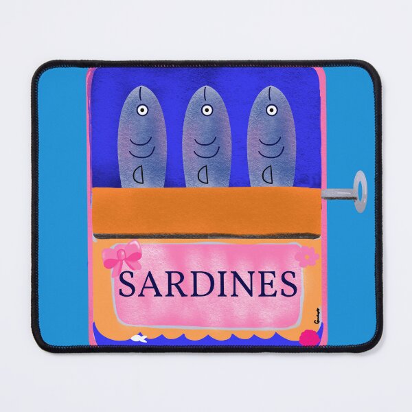 Item preview, Vintage Tinned Sardines on blue background designed and sold by giulyz.