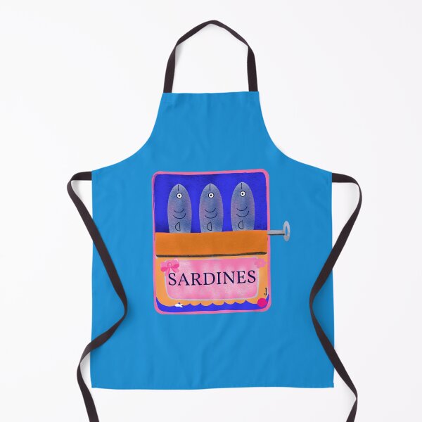 Item preview, Vintage Tinned Sardines on blue background designed and sold by giulyz.
