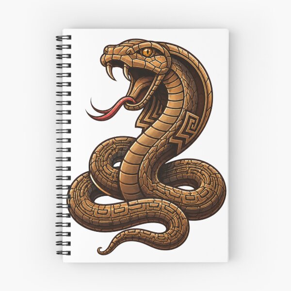 Item preview, Bronze cobra snake design – Ancient geometric snake art designed and sold by FusiTink.