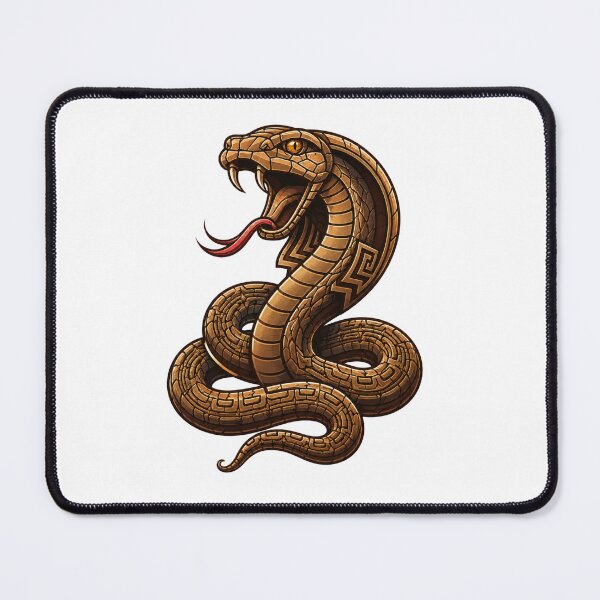 Item preview, Bronze cobra snake design – Ancient geometric snake art designed and sold by FusiTink.