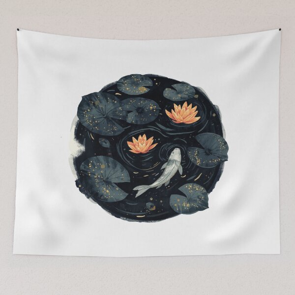 Item preview, Midnight Lily Pond designed and sold by catcurio.