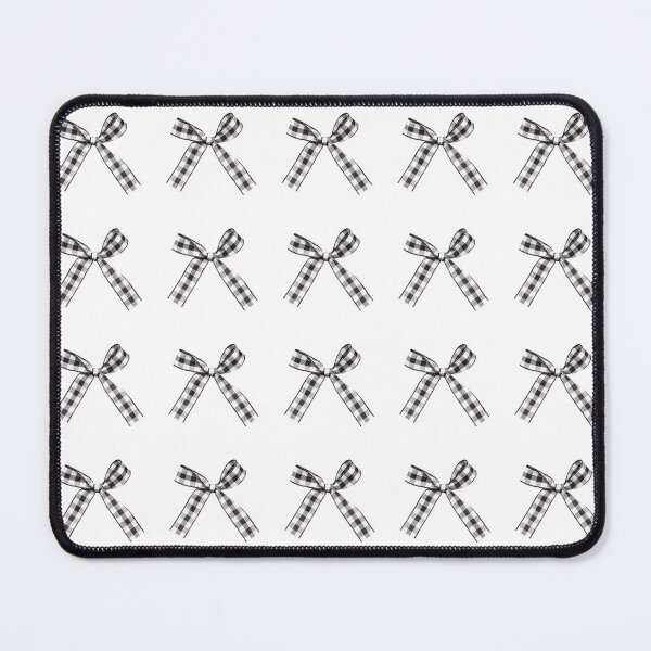 Item preview, Black and White Gingham Checkered Ribbon Bow designed and sold by pots-shop.