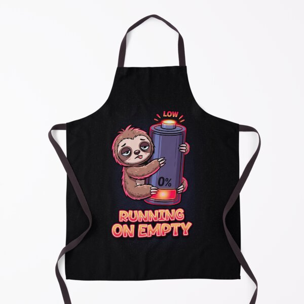 Item preview, Funny Tired Sloth - Running On Empty - Low Battery Social Well-being Quote designed and sold by Juka-Arts-CC.
