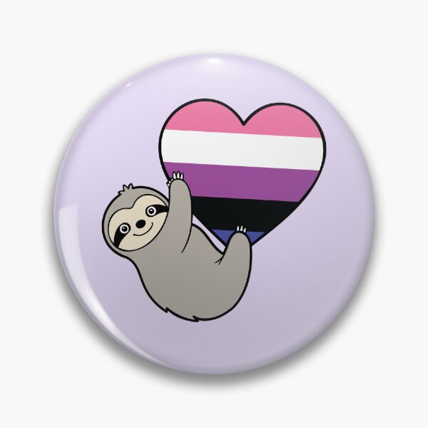 Item preview, Genderfluid Pride Sloth Hugging Heart - LGBTQ+ Pride Design designed and sold by Cannaxes Studio.