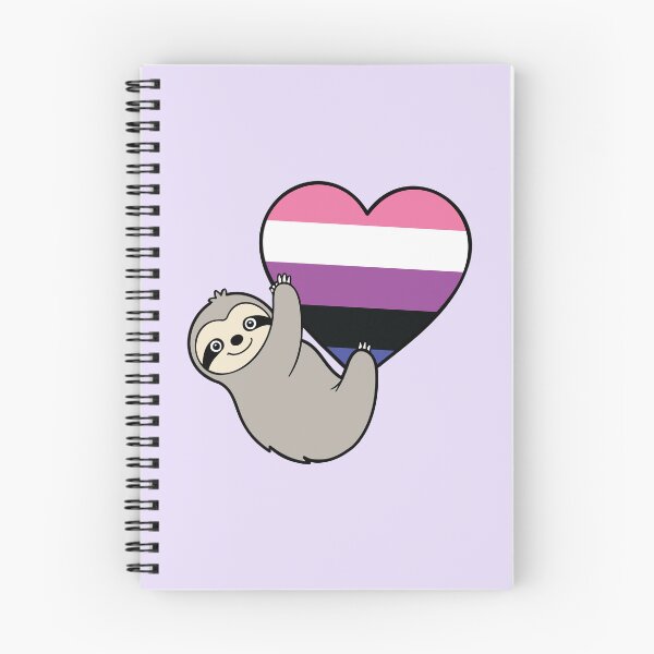 Item preview, Genderfluid Pride Sloth Hugging Heart - LGBTQ+ Pride Design designed and sold by Cannaxes Studio.
