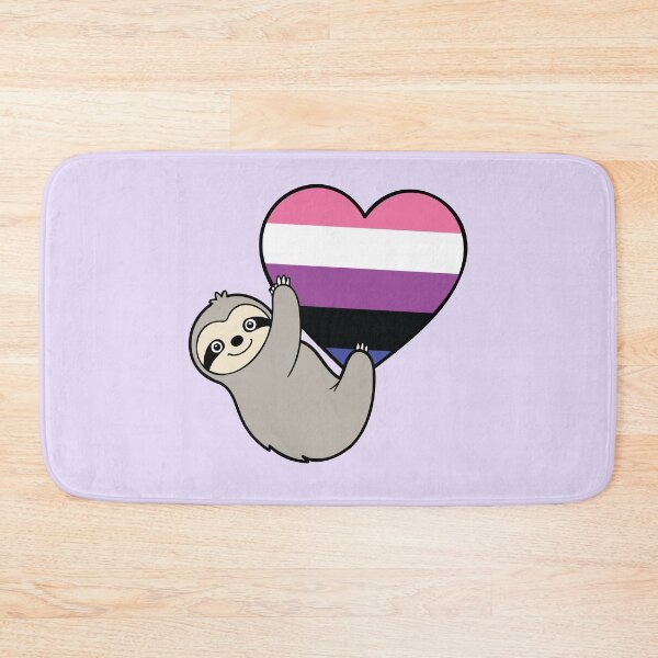 Item preview, Genderfluid Pride Sloth Hugging Heart - LGBTQ+ Pride Design designed and sold by Cannaxes Studio.