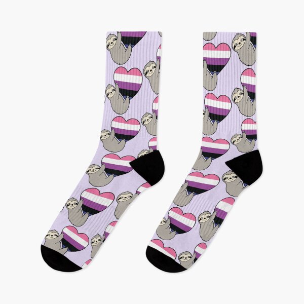 Item preview, Genderfluid Pride Sloth Hugging Heart - LGBTQ+ Pride Design designed and sold by Cannaxes Studio.