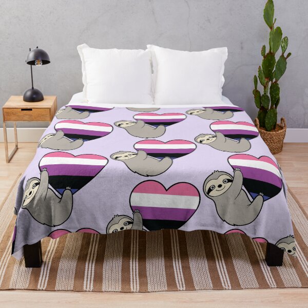 Item preview, Genderfluid Pride Sloth Hugging Heart - LGBTQ+ Pride Design designed and sold by Cannaxes Studio.