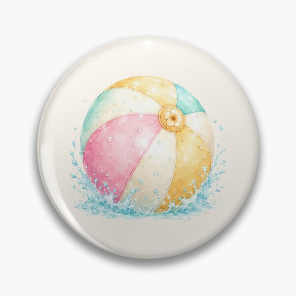 Item preview, Pastel Beach Ball Splash | Cute Summer Tropical Illustration designed and sold by looplandger.