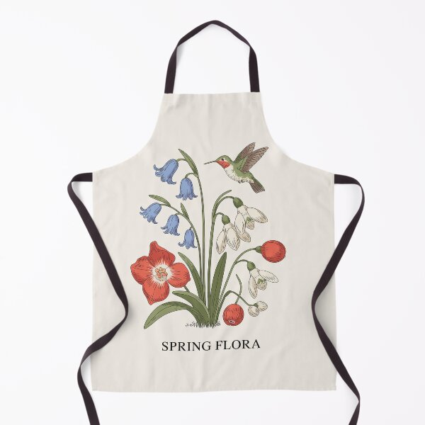 Item preview, Spring Flora Hummingbird and Bluebells Illustration designed and sold by NuvoraNest.