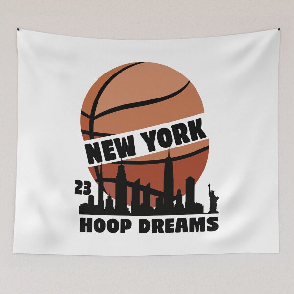 Item preview, Hoop Dreams: New York Basketball Sunset Skyline designed and sold by ustylelab.