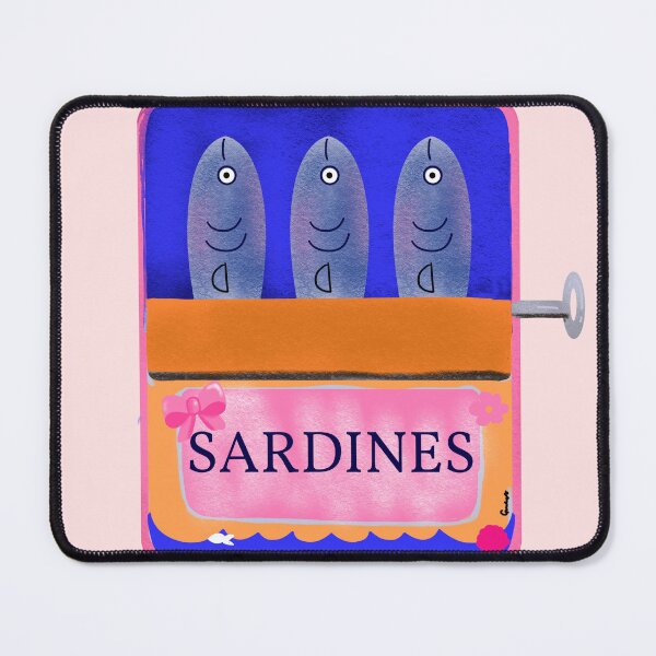 Item preview, Sardines on pastel pink background designed and sold by giulyz.