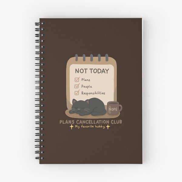 Item preview, Plans Cancellation Club – Not Today Funny Introvert Cat Relaxing Meme designed and sold by thesalynn.