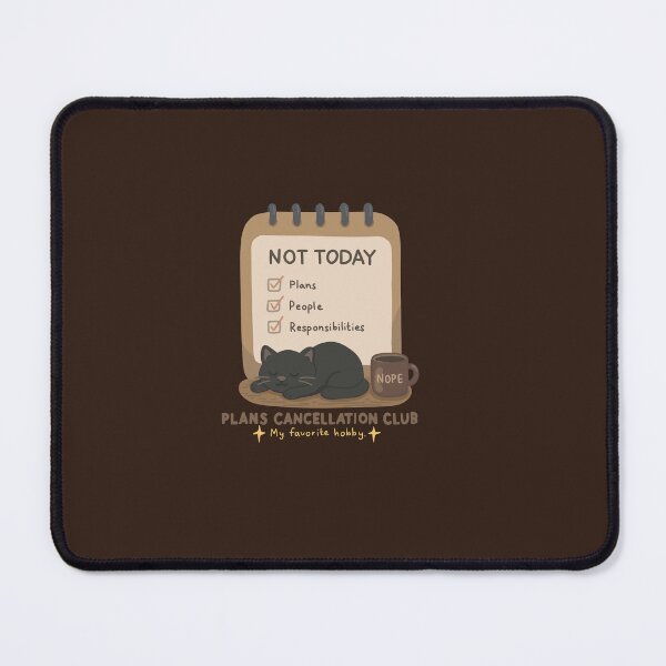 Item preview, Plans Cancellation Club – Not Today Funny Introvert Cat Relaxing Meme designed and sold by thesalynn.