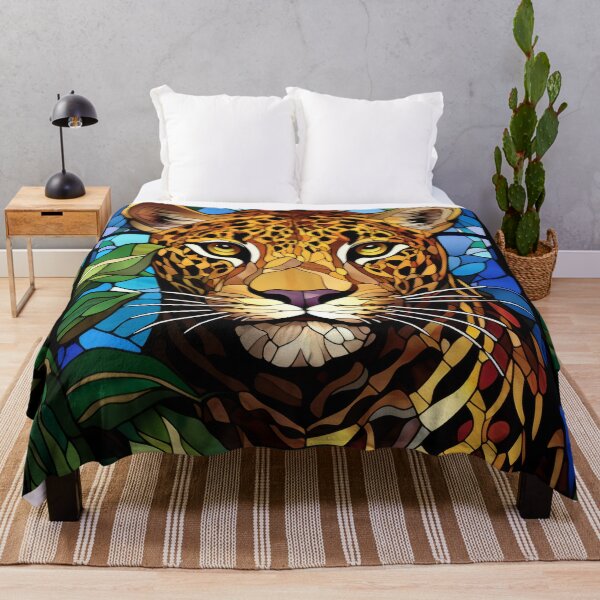 Item preview, Hermoso diseño de vidriera con retrato de leopardo designed and sold by pinkal.