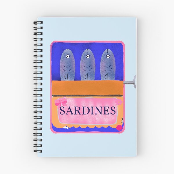 Item preview, Sardines Tin Box on powder blue background designed and sold by giulyz.