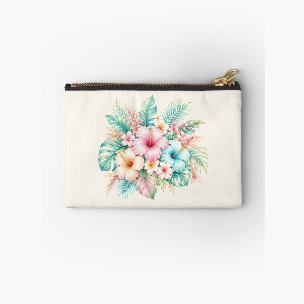 Item preview, Pastel Tropical Hibiscus Bouquet | Coastal Floral Summer Illustration designed and sold by looplandger.