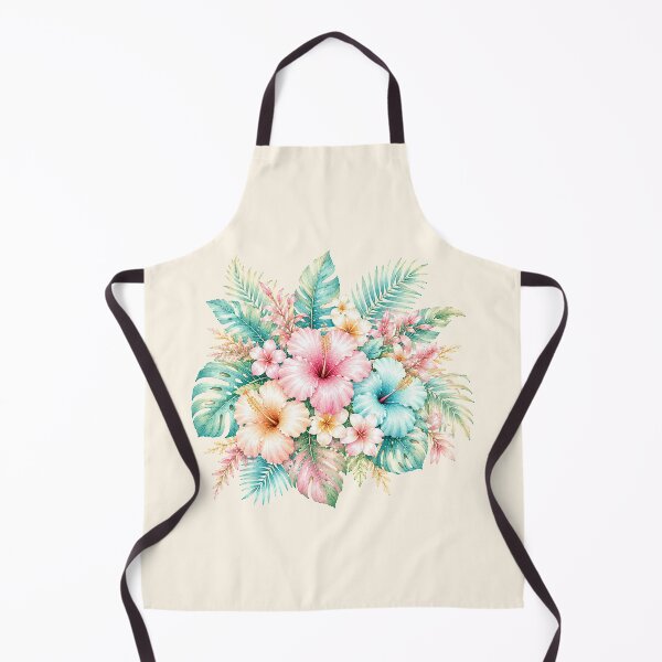 Item preview, Pastel Tropical Hibiscus Bouquet | Coastal Floral Summer Illustration designed and sold by looplandger.