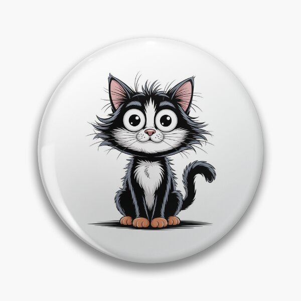 Item preview, Cute Surprised Black Cat Cartoon designed and sold by Cool-cat-art.