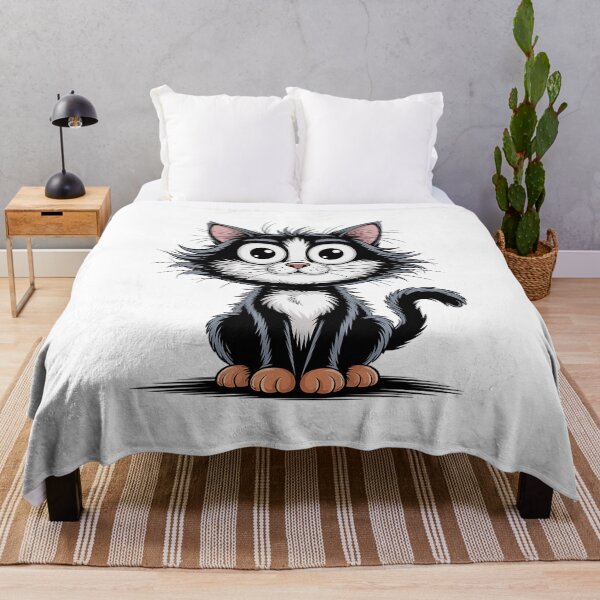 Item preview, Cute Surprised Black Cat Cartoon designed and sold by Cool-cat-art.