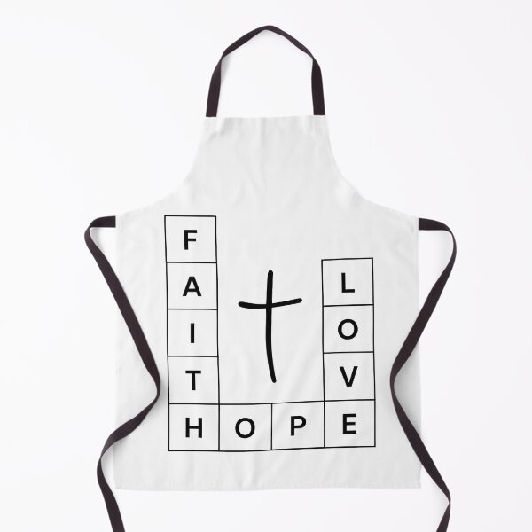 Item preview, Faith Hope Love Crossword Cross – Christian Inspirational Typography designed and sold by Stubblejumper Artworks.