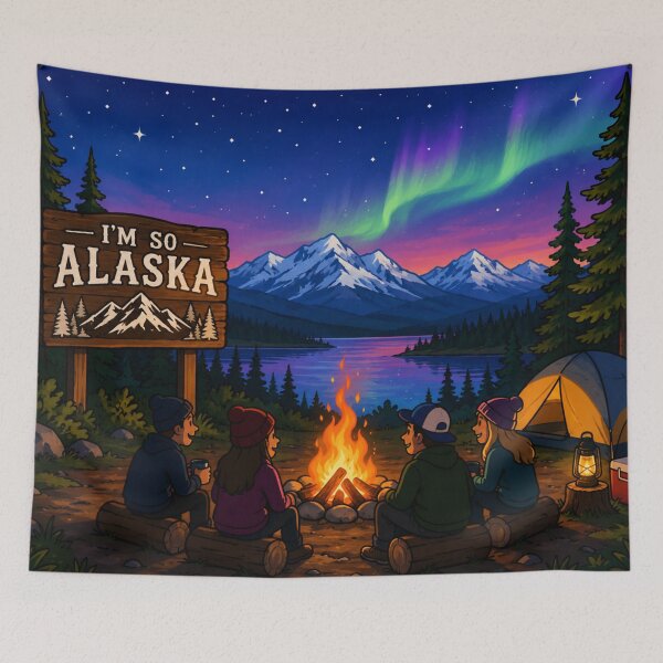 Item preview, Estoy muy acampando en Alaska designed and sold by YahnaKay.