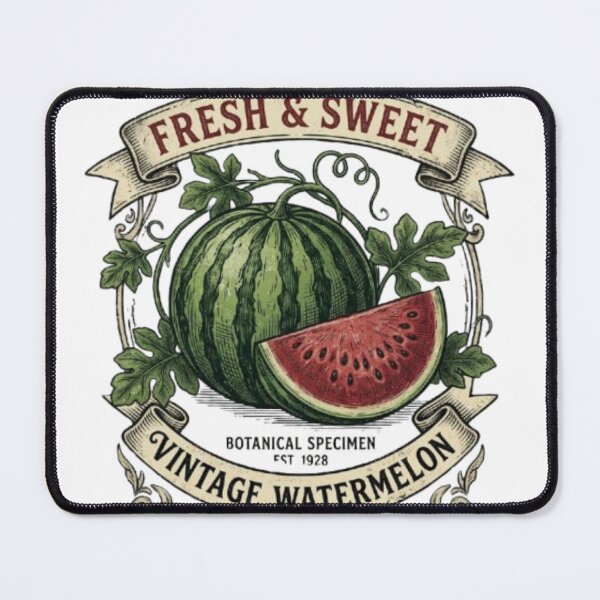 Item preview, Fresh and Sweet Vintage Watermelon Botanical Specimen Label – Antique Fruit Crate Art | Watermelon Lover Gift designed and sold by irfanshikh.
