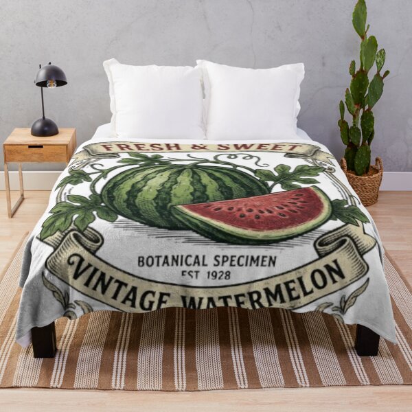 Item preview, Fresh and Sweet Vintage Watermelon Botanical Specimen Label – Antique Fruit Crate Art | Watermelon Lover Gift designed and sold by irfanshikh.