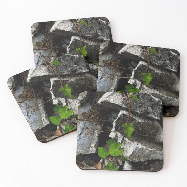 Item preview, Resilience of Nature: Green Vine on Rocks designed and sold by Apex_Visuals.
