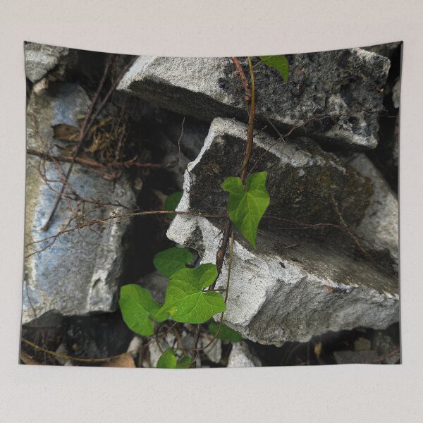 Item preview, Resilience of Nature: Green Vine on Rocks designed and sold by Apex_Visuals.