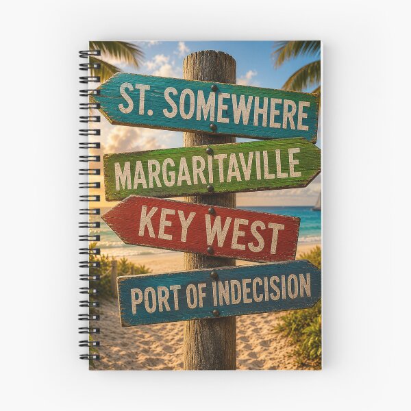 Item preview, St Somewhere Margaritaville Key West Port of Indecision Signpost - 9216x9216 designed and sold by darky72.