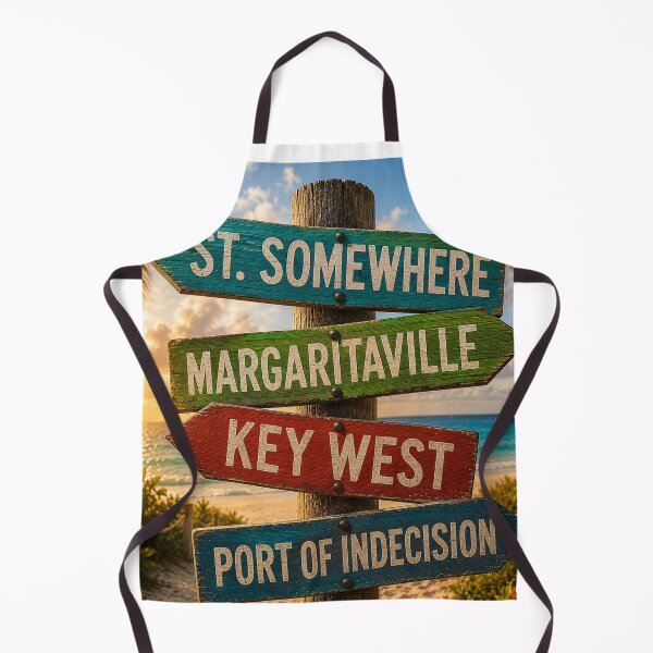 Item preview, St Somewhere Margaritaville Key West Port of Indecision Signpost - 9216x9216 designed and sold by darky72.