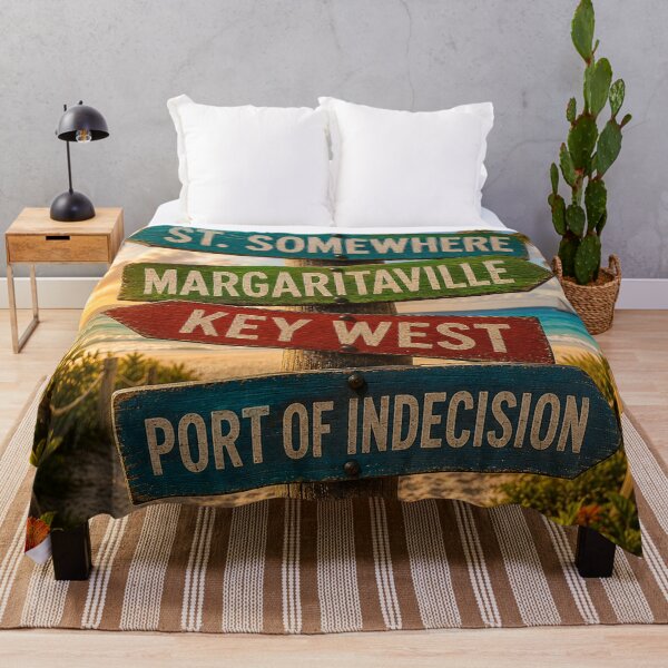 Item preview, St Somewhere Margaritaville Key West Port of Indecision Signpost - 9216x9216 designed and sold by darky72.