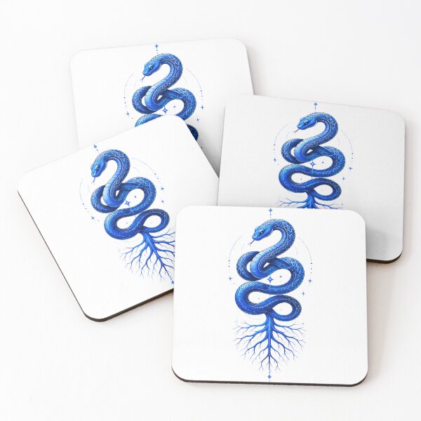 Item preview, Mystic blue snake with roots – Spiritual snake tree design designed and sold by FusiTink.