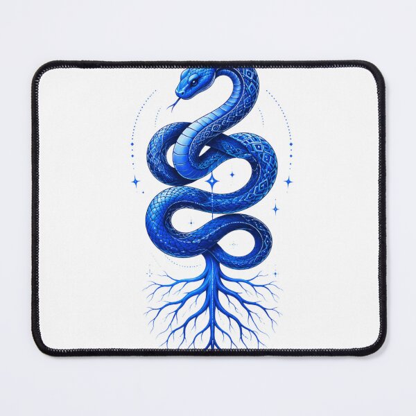 Item preview, Mystic blue snake with roots – Spiritual snake tree design designed and sold by FusiTink.