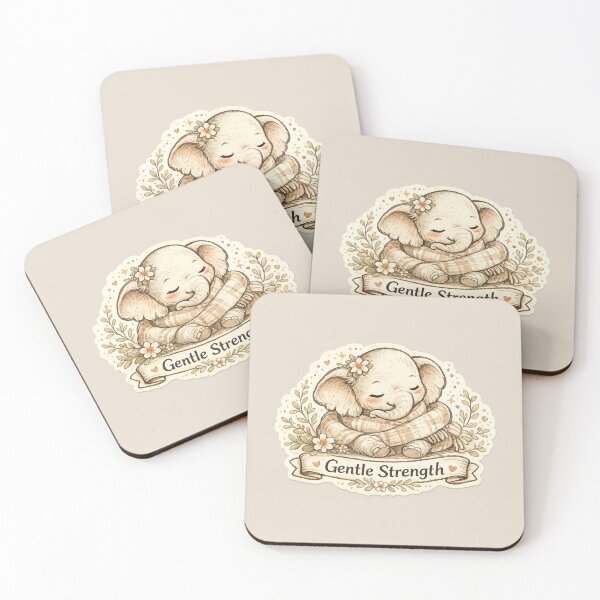 Item preview, Gentle Strength Elephant Inspirational Design designed and sold by Safe Haven Pets.